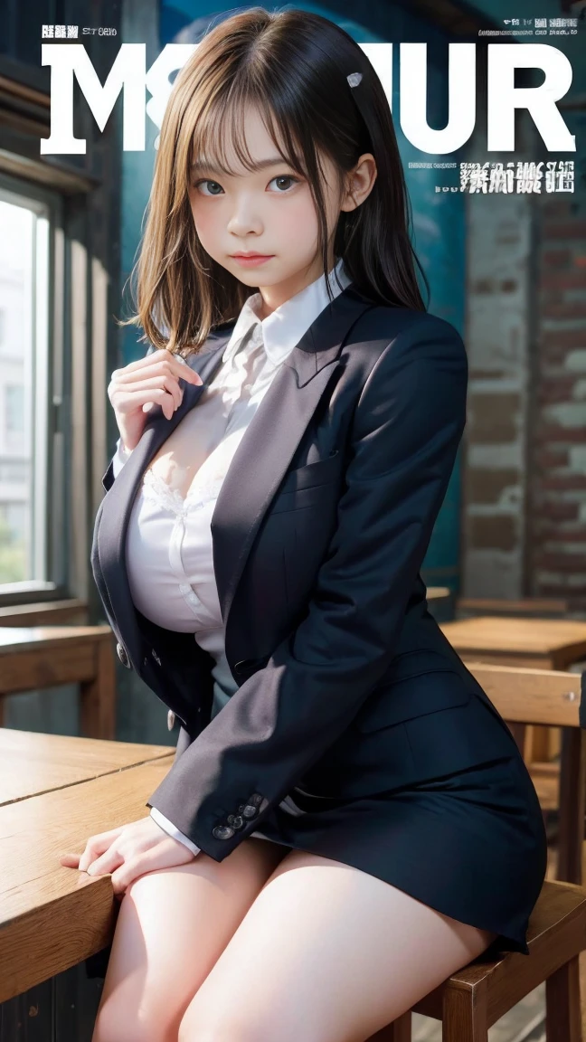 Beautiful woman, 25 years old, high ponytail, bright purple hair (like bright silver), perfect purple hair, Beautiful breasts, (Realistic skin),elegant upper class wearing a black pantsuit, black jacket, white shirt, cleavage visible, black pumps, and a business shirt. Elite secretary, working in the office, wearing a strict business suit, pantsuit style, wearing luxury high heels, girl wearing a shirt, wearing a business suit, wearing a business suit, black nail art, business Wearing a suit, Businessman, Business clothes, Wearing a black business suit, Wearing a white shirt and black jacket, Woman in a business suit, Business suit, Business attire, Raw photo, (8K, highest quality, Masterpiece: 1.2), (Complex Detail: 1.4), (Photoreal: 1.4), Octane Rendering, Complex 3D Rendering Super Detail, Studio Soft Light, Rim Light, Vibrant Detail, Super Detail, Realistic Skin texture, surface details, beautifully detailed eyes, highly detailed CG Unity 16k wallpaper, supplement, (detailed background:1.2),pony tail