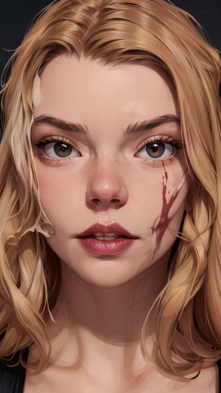 (masterpiece:1.3), (8K, Realistic, RAW Photos, Highest quality: 1.4), Absurd, charm, Ultra-high resolution, Ultra-realistic, Very detailed, Golden Ratio, (Realistic), (Best Shadow), Low contrast, (Complex:1.4), Side lighting, 8K, Beautiful Face, (Realistic Face), Beautiful hairstyle, Realistic eyes, Beautiful details, (Realistic Skin), Beautiful Skin, (One Girl), ((Brie Larson, CAPTAIN MARVEL)), (Accurate hand and finger depiction), (Blonde long hair:1.3), ((Drooling:1.0, Mouth open)), (Surprise expression:1.1), (Flushing), (Sweat), NSFW ((THANOS has a purple penis pressed against my face)), BREAK ((1Thanos, 1 Purple very thick penis:1.2)), ((purple color penis:1.2)), BREAK ((cowboy shot))