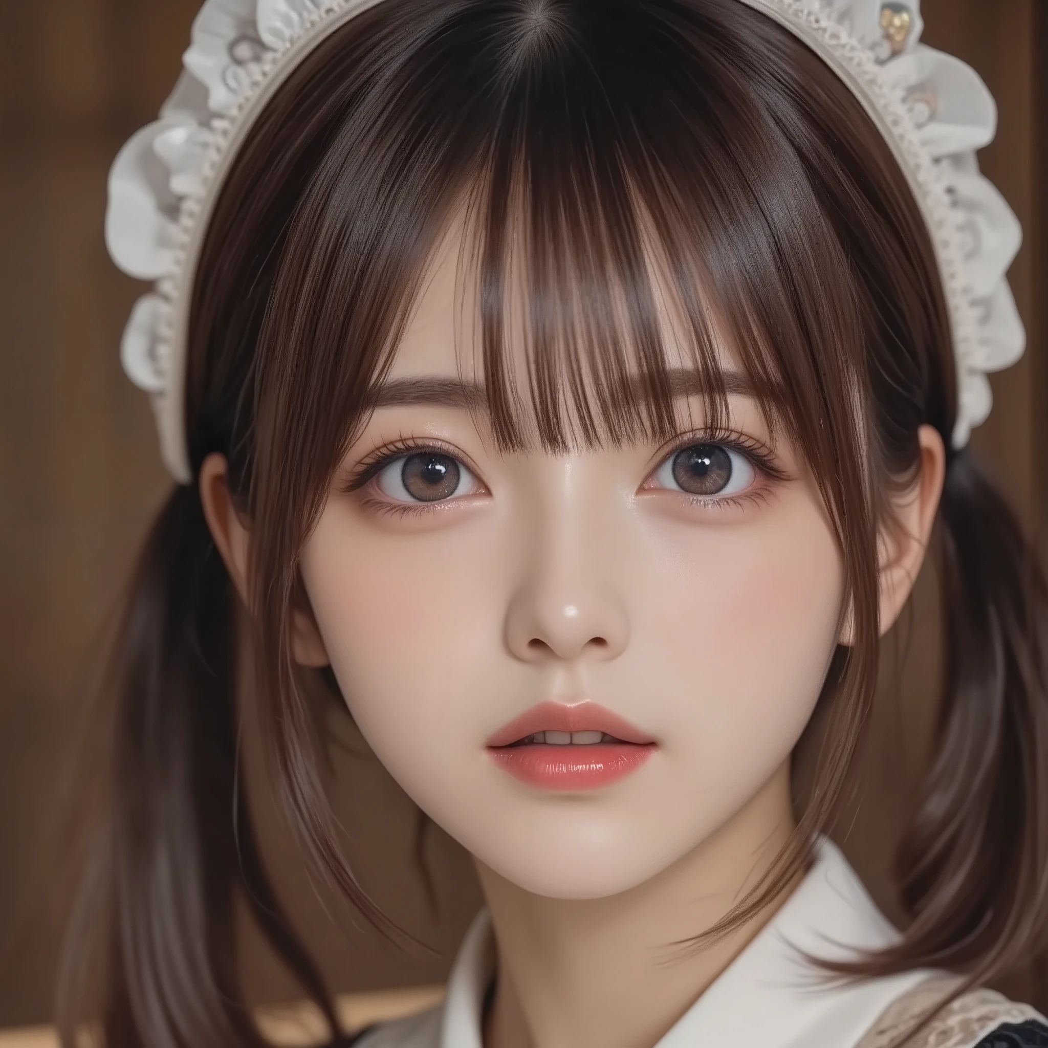 8k,    ultra high definition ,   best quality , Masterpiece,rule of thirds,golden ratio, surreal,photograph,  one woman,(  girl :1.3), cute, cute顔, 細部まで  beautiful eyes, 細かく Details, mature woman, princess,extream close up,smile, black hair,Short twin tail hair,ID photo,future, Brutal Cyberpunk Woman, luxurious and beautiful ,prairie,(( ethnic costumes:1.5)),Fancy Fashion, Luxurious Decor,(BDSM Femdom),(Cute  girl ),(Upper class woman:1.5), Expression of Despair , dark atmospheric lighting , fine detail,   Detailsな顔,anger,  charming eyes,(ポートレートphotograph:1.4), fantasy art ,(  beautiful faces:1.4),美しく  charming eyes、  beautiful eyes,Silver Remaining,(  Thin Waist:1.4)、( Beautiful :1.4),  pink lips, profile,(((  ideal body shape))),Small bust, A cup :2,、 portrait:2、  perfect anatomy 、鮮明な  Details、  Details, thin lips,完璧で  beautiful faces ,完璧で cute顔,   Meticulous Skin  ,  Perfect Limbs 、  Thin Waist,  surreal,Light and Dark,  fashion magazine cover,bloom