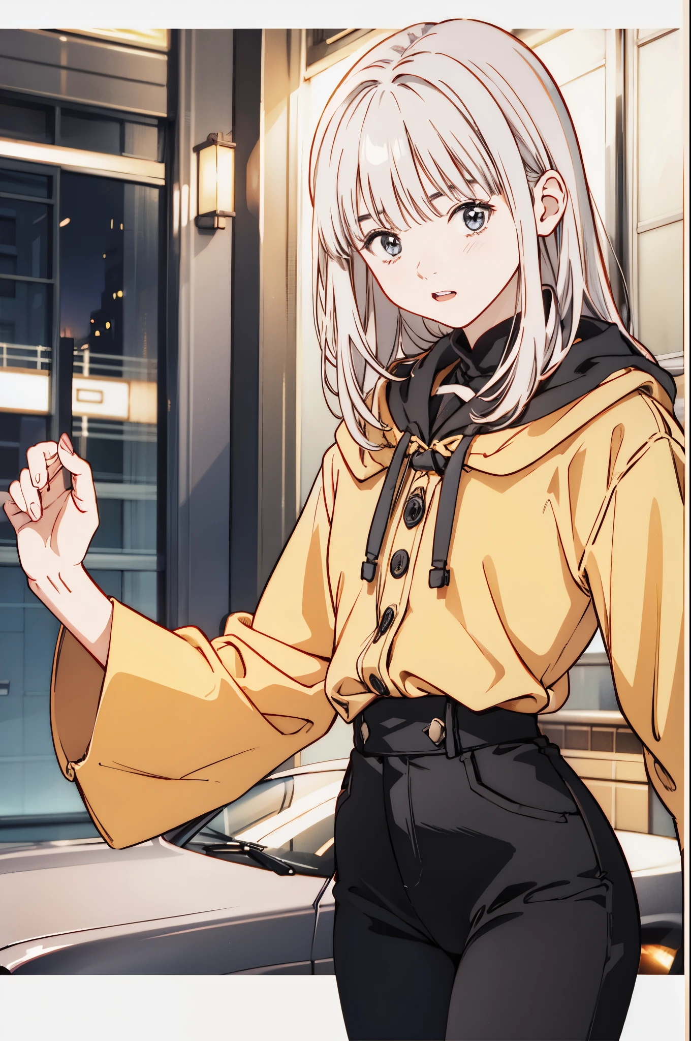 (8k、 best quality 、masterpiece:1.2)、( realistic、 super detailed 、 super A high resolution、 boys、 boy、、、 beautifully detailed face 、narrow、( Slim Waist ) :1.3)、Autumn Clothes、 beautiful detail skin 、 skin texture 、 floating hair in front of car、 professional lights 、Hokkaido、black rimmed square glasses、 Human body、 Silver Hair、