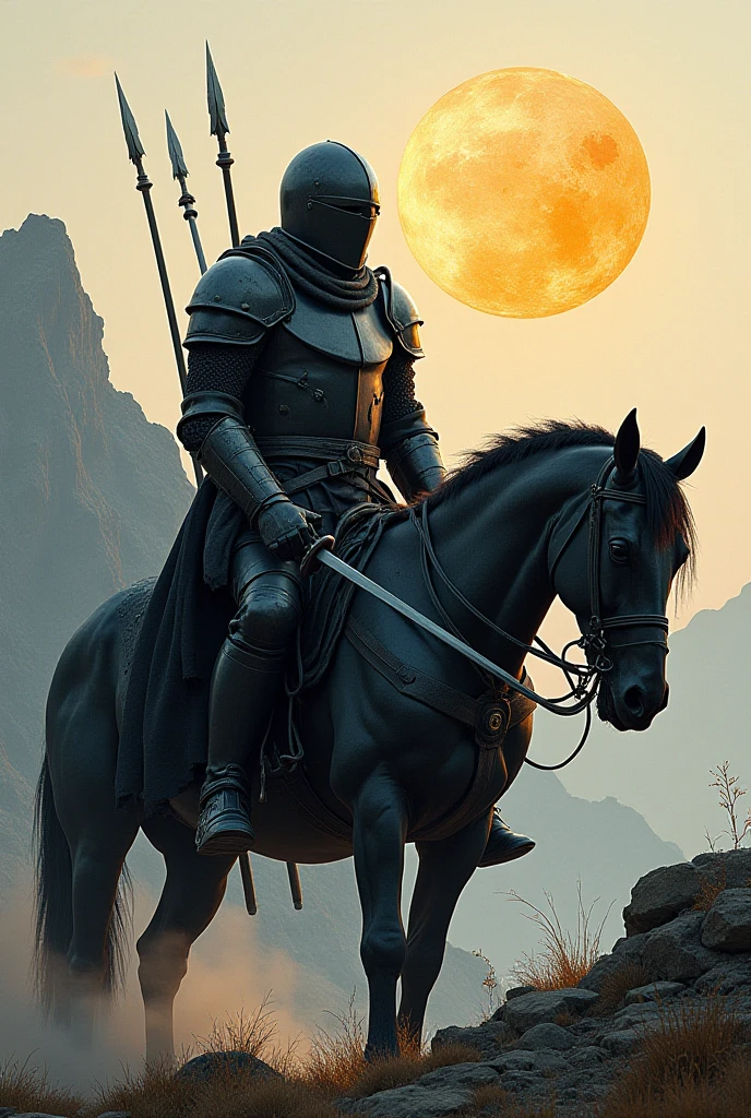 The Shadow Guard The knight is sketched with dynamic brushstrokes ...