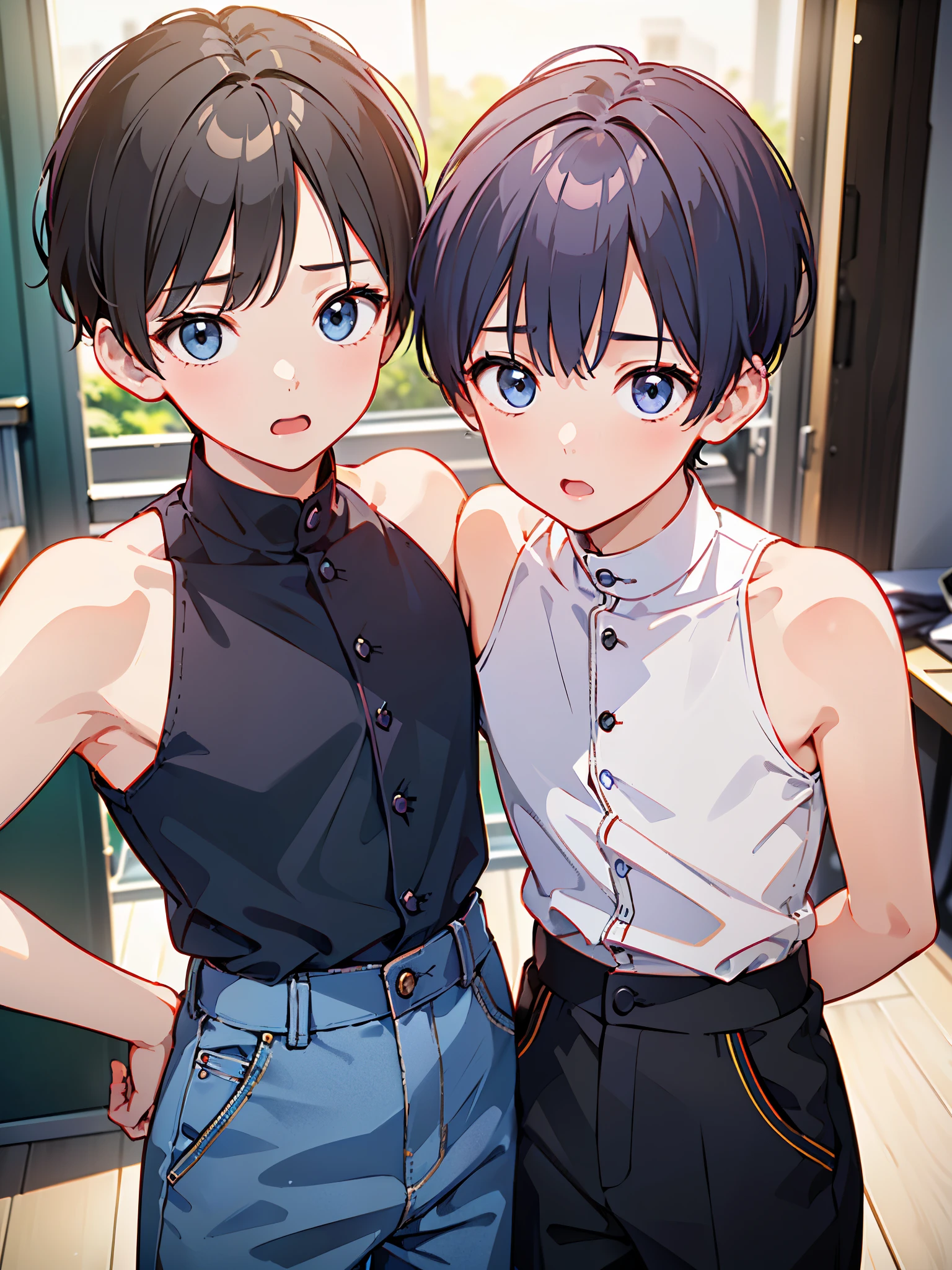 (8k、 best quality 、​masterpiece:1.2)、( realistic、 super detailed 、 super A high resolution、 short hair、 boys、 boy、、***************************、 beautifully detailed face 、narrow、( Slim Waist ) :1.3)、Boys&#39; school uniform、  beautiful detail skin 、 skin texture 、 floating hair in front of car、 professional lights 、Hokkaido、black rimmed square glasses、 Human body、 Silver Hair、Boy、