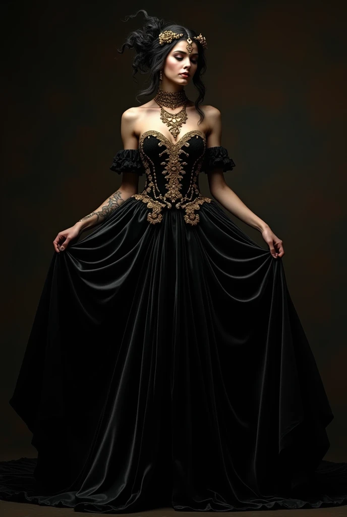 Photoshoot of a Beautiful full body woman in Wonder dress made of shimer and ethereal fabric from the Christmas Retro-Futuristic, Art Nouveau, double exposure. lines art, dark fantasy, acrylic masterpiece in the style of Craola, Andy Kehoe, Dorian Vallejo, Damian Lechoszest, Todd Lockwood, made by DamShelma