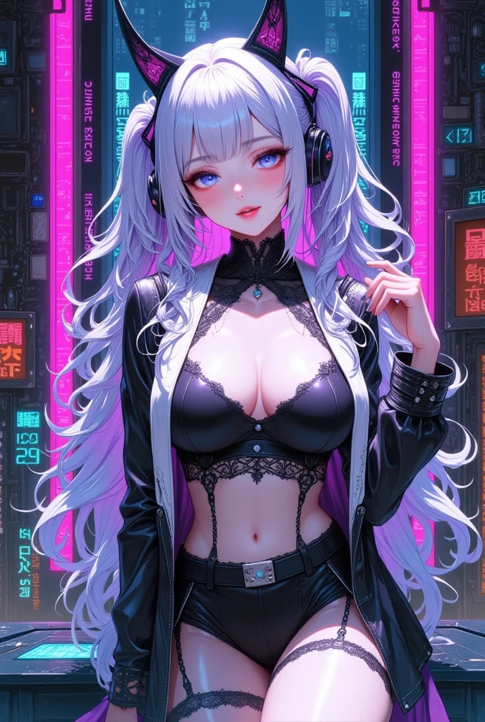 ultra quality,detailed, masterpiece, 16k, high resolution, beautiful, amazing, charming, elegant, stylish
BREAK
1 girl, 24 years old, Height is 164cm, ((Bust size is 88cm))
BREAK
(Long Hairstyle: 1.3), Beautiful and delicate flowing hair, (Beautiful eyes), (Detailed eyes)
BREAK
(colorful loose hoodie:1.2), Futuristic outfit, cyber costume
BREAK
Vibrant, Futuristic, Neon lights, High-rise buildings, Holographic advertisements