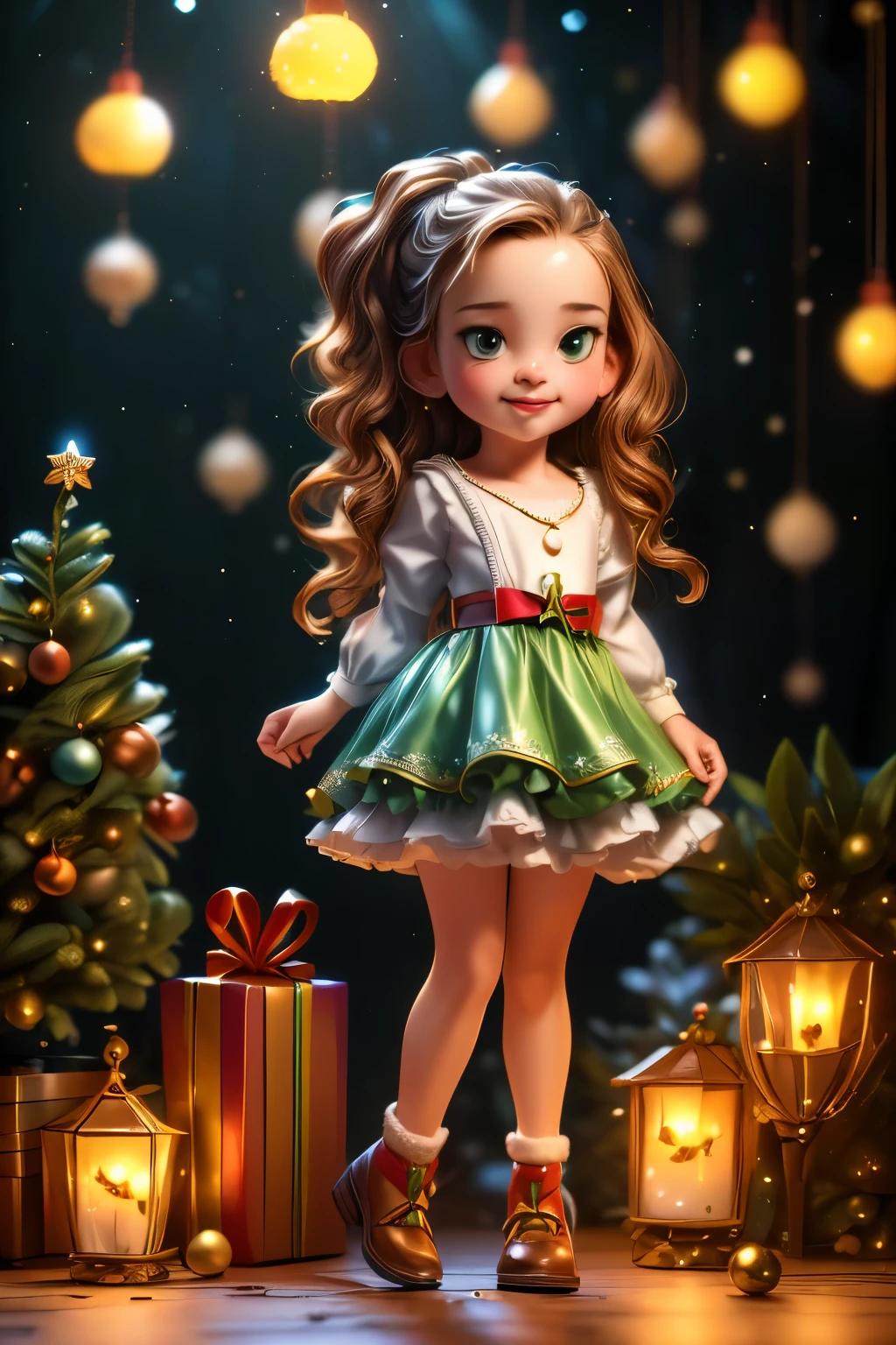 cute  girls and boys celebrate christmas and epiphany, Christmas,Epiphany,holiday,celebration,intricate detailed lights decorations,seasonal decorations,(best quality,4k,8k,highres,masterpiece:1.2),ultra-detailed,(realistic,photorealistic,photo-realistic:1.37),HDR,professional,vivid colors,studio lighting