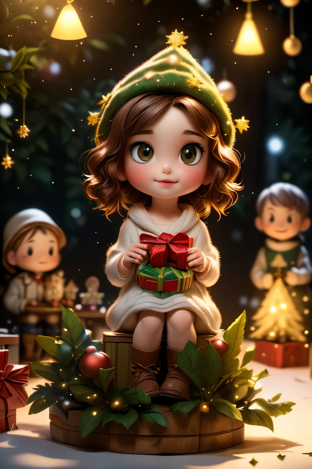 cute group of girls and boys celebrate christmas and epiphany, Christmas,Epiphany,holiday,celebration,intricate detailed lights decorations,seasonal decorations,(best quality,4k,8k,highres,masterpiece:1.2),ultra-detailed,(realistic,photorealistic,photo-realistic:1.37),HDR,professional,vivid colors,studio lighting