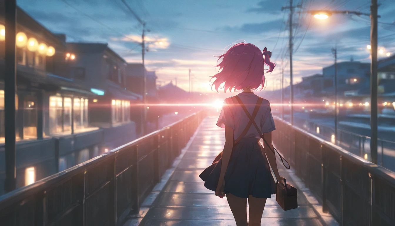 anime background, kawaii anime, cinematic lighting, ultra aesthetic composition, detailed illustration,  1girl, 