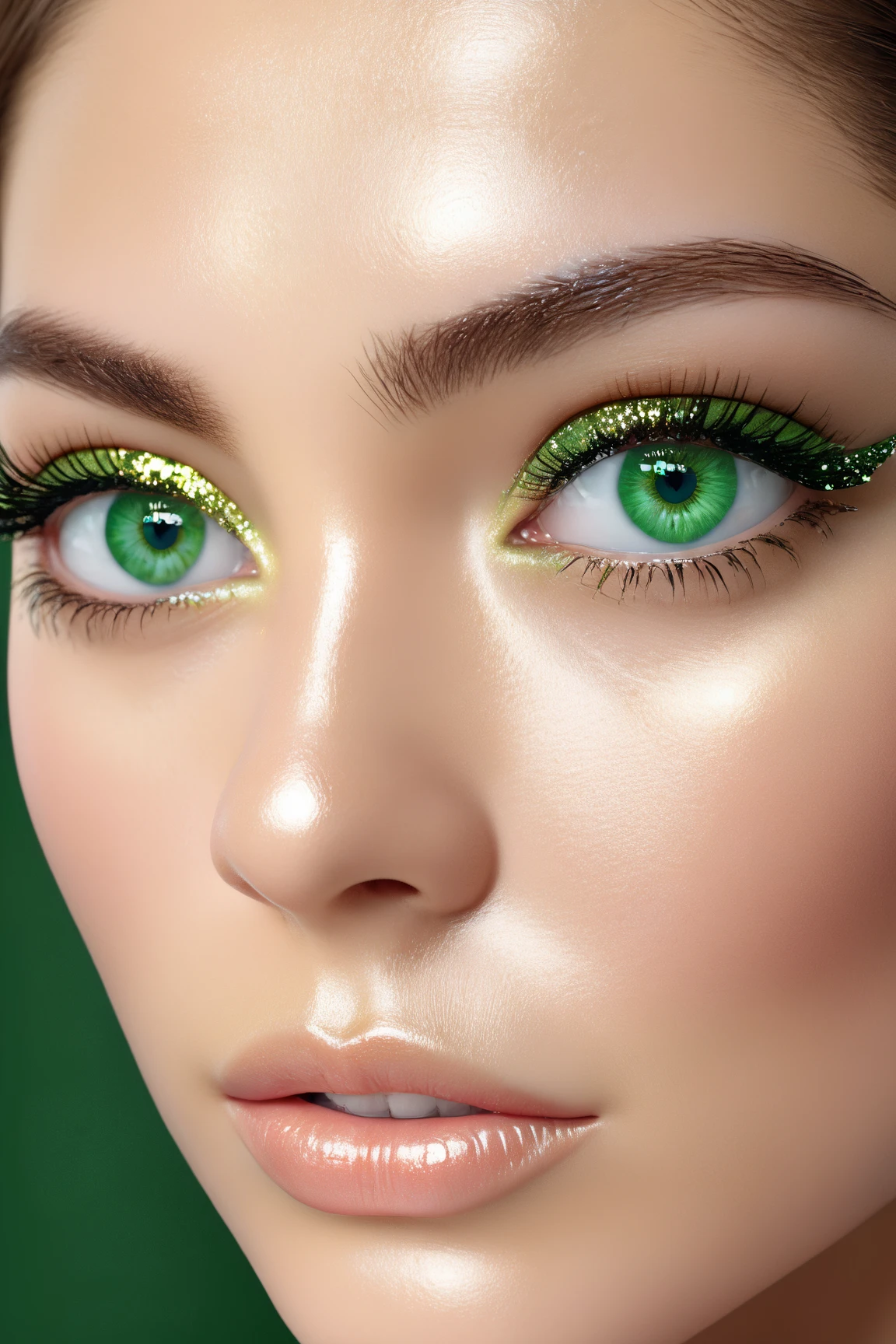  for work、 Immerse yourself in the elegance and refinement of her enchanting sparkling green eyes. Utilizing 3D technology and Octane rendering at 8K resolution、Her detailed face is rendered in a hyper-realistic way。.  exquisite, sharp details and smooth rendering style, Combined with film studio lighting,  will make this piece of art a true masterpiece .  become a trendsetter in the digital art community using Octane rendering at 8K resolution 、 Get ready to get noticed on ArtStation .