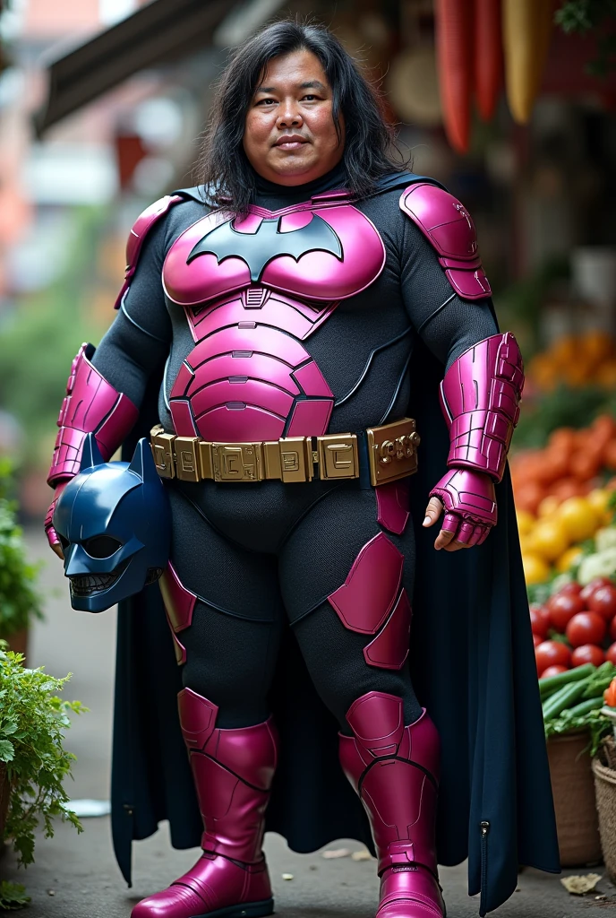 8k,(Extremely detailed Cg Unity 8K wallpapers),absurderes, 5 year old boy,age 5,Gamine,Big fat man,bald-headed,Superman dress-up,over-Tortoise Man,Bokeh background