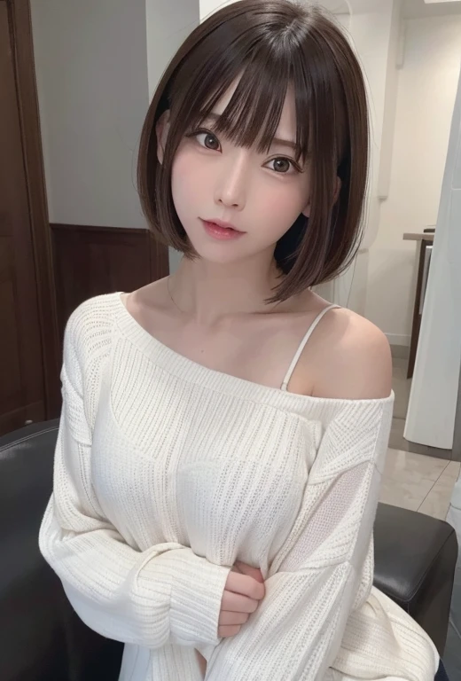 1 girl，（ I'm wearing a knitted off-the-shoulder sweater ：1.4），（RAW photos， top quality），（Realism，照片Realism：1.4）， masterpiece， So Delicate and Beautiful ，非常detailed，2k wallpaper，Wonderful，detailed，非常detailed的CG unity 8k壁纸，我穿着超级detailed的高清， Soft light ， Beautiful details girl ，非常detailed的眼睛和脸， Beautiful detailed nose ， beautiful eyes in every detail，  movie lights ， Snow Scene ， outdoor， sunshine，  perfect anatomical structure ，  slender body ， Wavy Hair，Lipstick， White hair，  sex toy，whole body