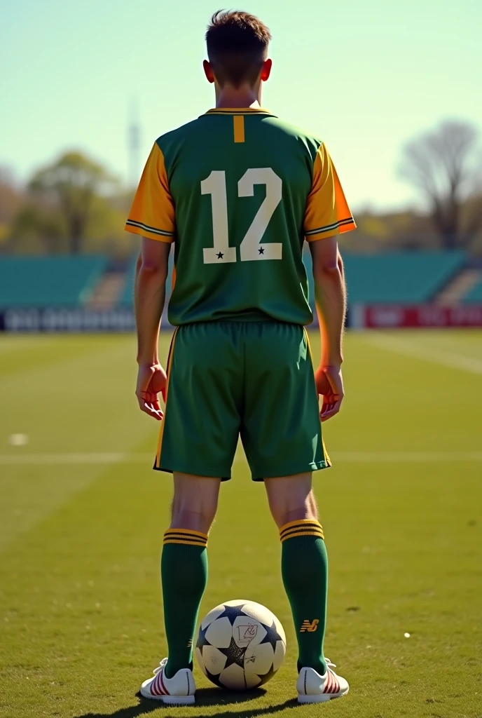 1 male, high resolution 8k, adult, handsome, perfect face detail, detailed eyes and face, clean shaved, sixpack realistic, white eyebrow hair, white eyelashes, dynamic lighting, unreal engine, hd picture, satoru gojo, Jujutsu kaisen, white hair, short hair ,hair between eyes ,blue eyes, white skin, Football shirt, grass details