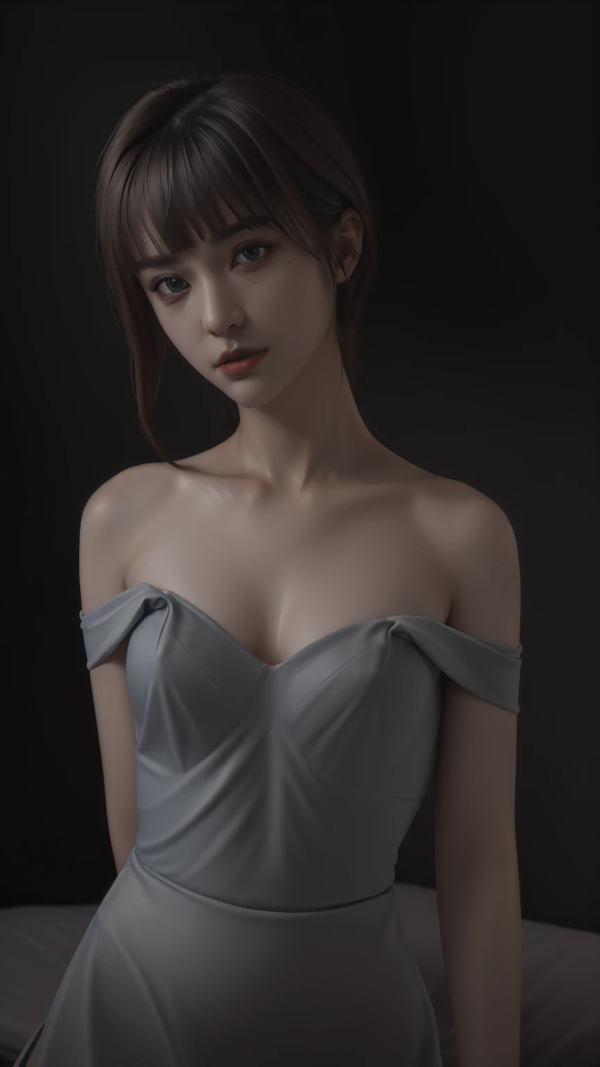 From the side, Hip Up,((Adiline)), Side pose, Random posture, night time, (An extremely delicate and beautiful work), (masterpiece), One girl, Streetwear, Very detailed, The ponytail is crooked, Charm expression, beautiful and clear eyes, Blue pupils, Delicate pearl necklace, Delicate earrings, Simple blur background, Very detailed説明, beautiful, Charm, Ultra-fine painting, Delicate face, Delicate figures, Thin clavicle, Nice lips, Soft back, Mix 4,(8k, RAW Photos, Highest quality, masterpiece:1.2), (Realistic, photo-Realistic:1.37),One girl,cute,Cityscape, night, rain, Wet, Professional Lighting, Photon Mapping, Radio City, Physically Based Rendering, Above the waist,