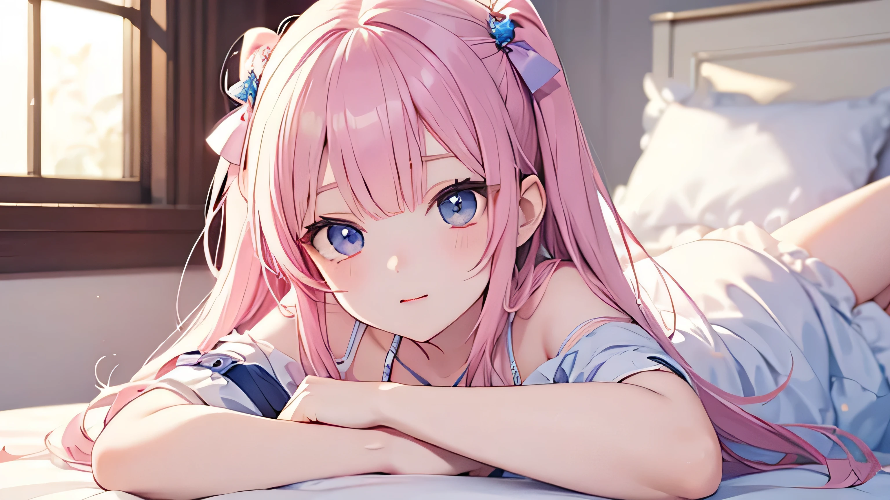 飴玉を咥えて座っている Anime girl , Dress, , soft anime illustration , anime best girl , 魅惑的な Anime girl , The picture of pixiv , Cute Anime girl, On pixiv, Popular on pixiv, Cute Girl Anime Visual, Cute Anime の女の子, Cute Anime , Anime girl
