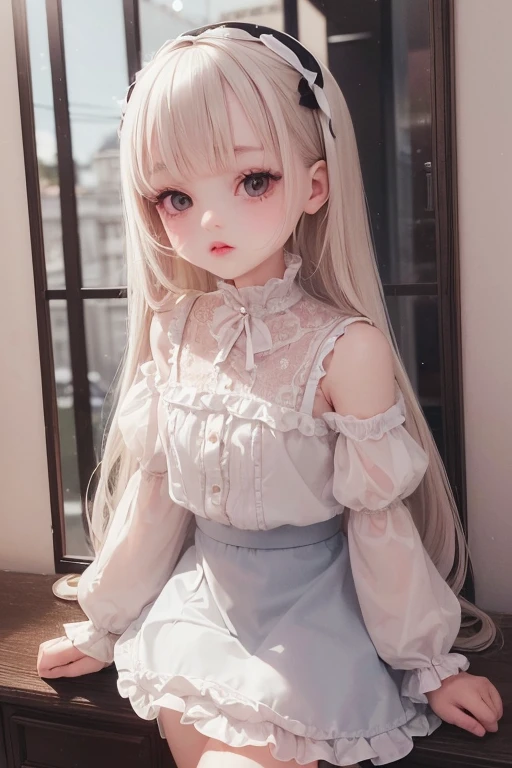 White Hair Twin Tails Odd Eye Baby Doll