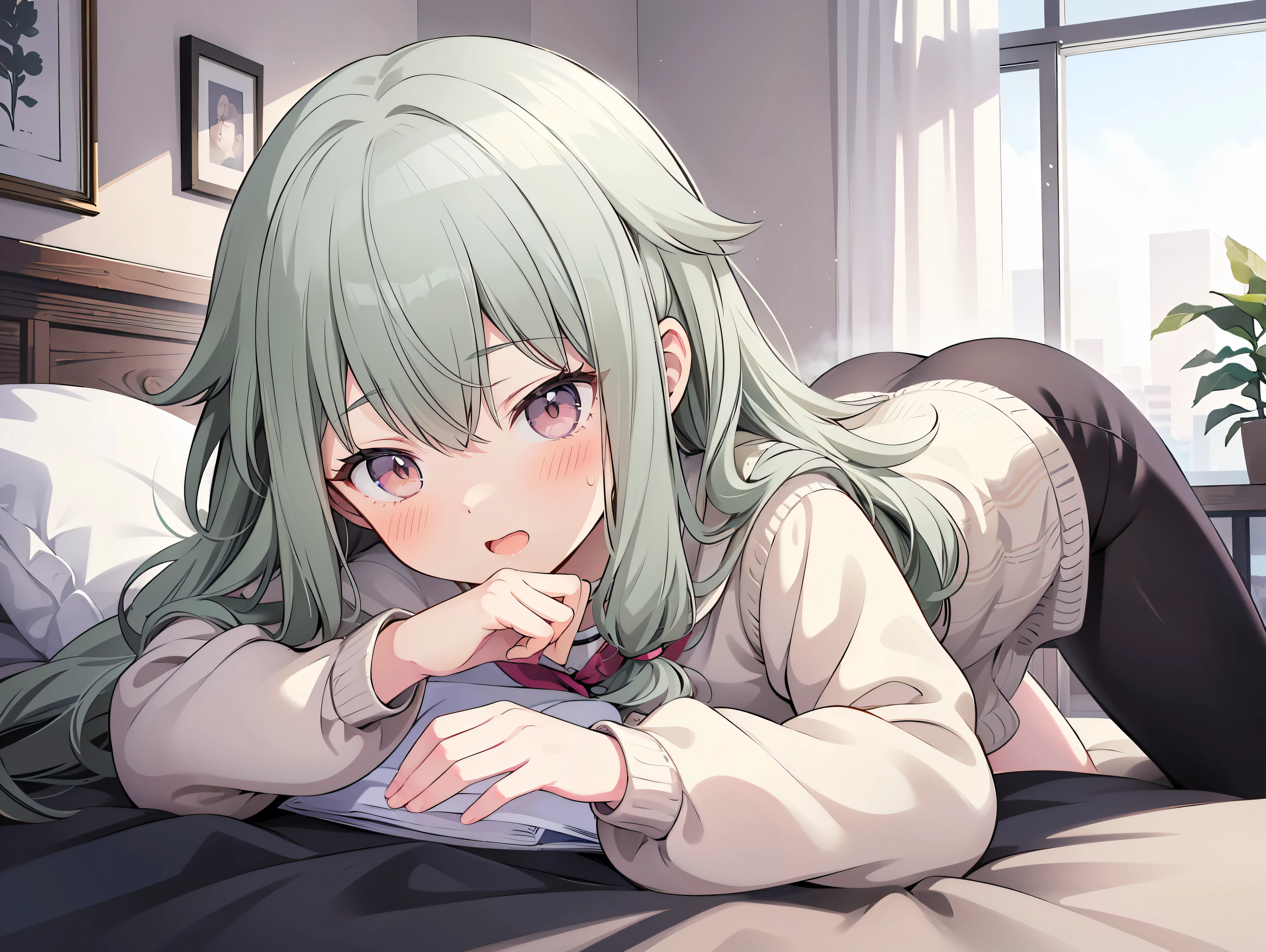 masterpiece、Best image quality、最high quality、Crying girl , (cryin, Perfect Face) , independent , Looking into the camera, masterpiece, Anime art style, Cute Characters, Most detailed, high quality、(((cry)))、Lying in bed、(Missionaries, One boy, penis, Lie in, vagina, throw, Spread your legs, Sex, Browsing Caution)、Red nose、vapor、Shiny Hair、Very beautiful and bright eyes、Very detailed, Clear and beautiful face, Awards, Anatomically correct、((Missionaries position,The man above, Spread your legs))、((Scared))