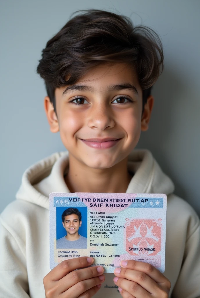 Create me an international id which should be a boy who is from Pakistan and the birth of him is in 18 jan 2001 also create the back side of the card
