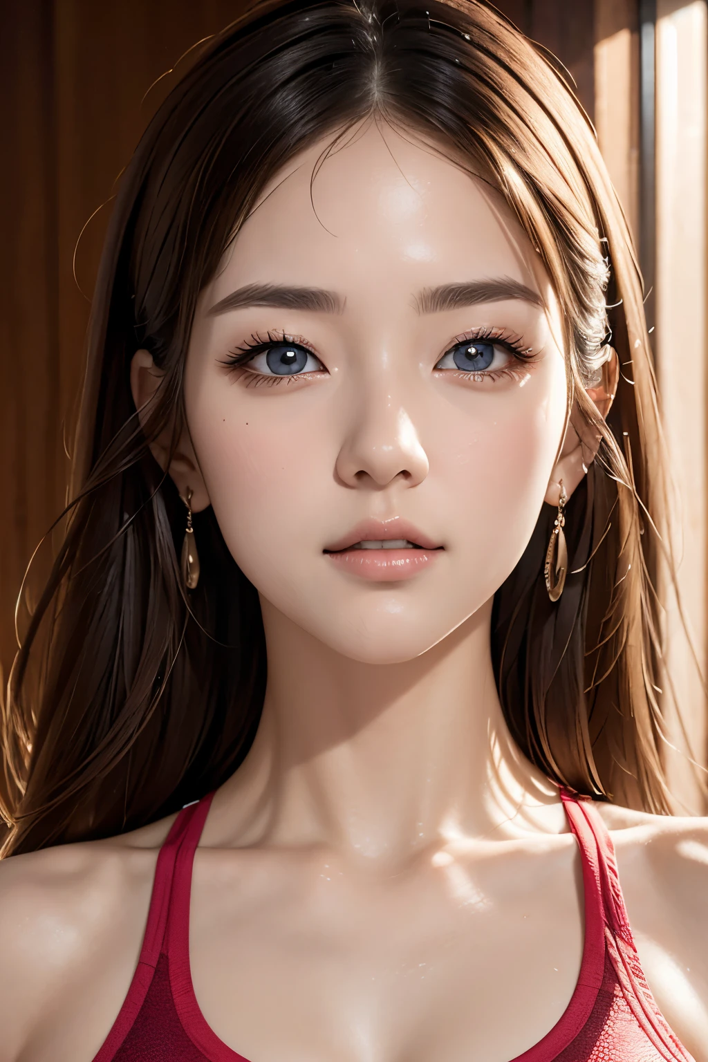 4k ultra hd, masterpiece, very high quality, a girl, age 20 years old girl, good face, smooth face, detailed eyes, beautiful hair, very long hair, hair band, cute look, modern clothes, blue shirt, black jeans, morning background, buildings, sun lights, clear weather, stylish looking,