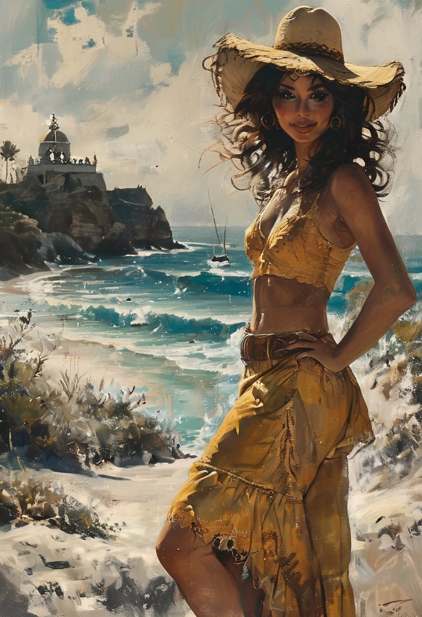 (art inspired by Milo Manara,oil painting)