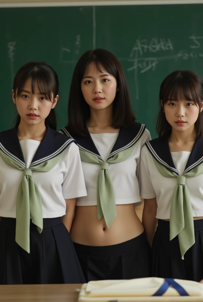 A group of 10 female students standing in a row、Women&#39;s dormitory、Jersey、slender、Are thin、Blonde、Brown Hair、Black Hair、Huge 、Cleavage、Daytime、String Panties Thighs Thighs、Spread your legs wide、Short sleeve white shirt、Sexy、adultery、Amorous、Nipples