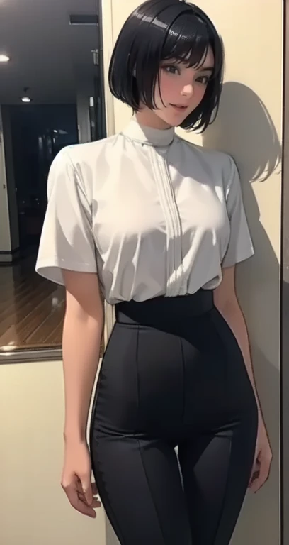 Uniform Cosplay、Uniform Cosplayer Long Hair、back arms、Predecessor Wan、Frontal Face、slenderbody、Standing、(8K、Raw photography、top-quality、​masterpiece:1.2)、(realisitic、photoRealstic:1.37)、ultra-detailliert、(Detailed beautiful girl:1.4)、女の子 1 人、FULL BODYSHOT