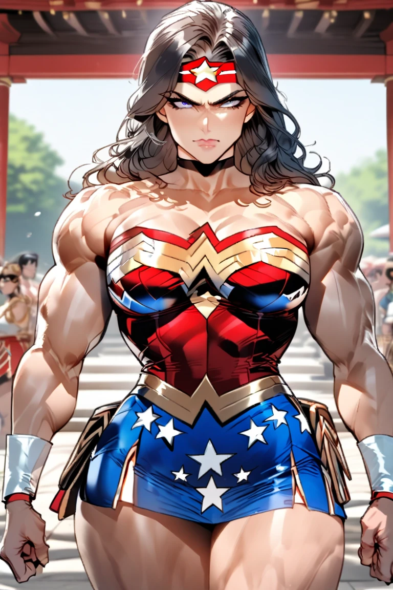   Cool and cool face   、    Wonder Woman's costume  、     shrine seal {x} pony 、18 years old、       Toned Muscles   、 Cool and charming     、  Sharp Eye、 Big Breasted  、