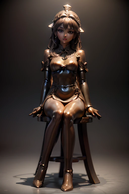 best quality, masterpiece, anime, young female sitting in a high barstool, sexy attire, sensual, alluring glaze, spread legs, (surronded by men staring at her viciously)
