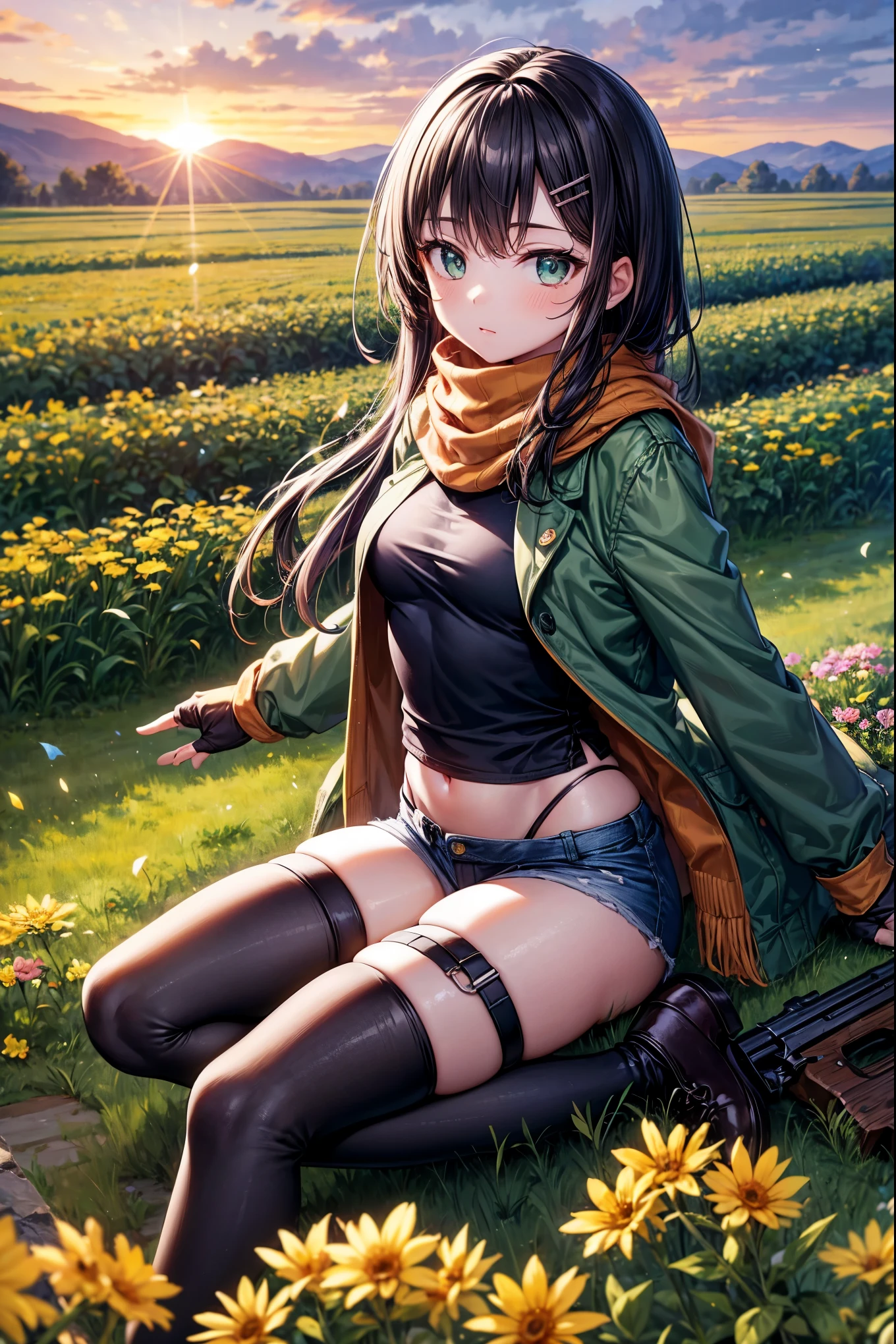 (long shot, looking away, shift character off center, draw the face precisely, cinematic perspective), (((Z stands for army weapon in this prompt))), (((X stands for the her crotch area in this prompt))), (A female army infantry), (((wearing camouflage combat army uniform))), ((carrying a camouflage backpack)), (((for masturbation))), (((excitement))), (((orgasm face))), hiding a trench, (bullets fly), (pinching her nipple), her pants are lowered to reveal a little panties, she thrusts her X forward, Z must be touching X, she uses Z to push X, open her legs, straddling on the Z, Z to X, The presence of pubic hair in the crotch, Extensive pubic hair, Pubic hair sticks out of panties, All connected pubic hair, (panties cover genitals, dripping love juice), in combat, battlefield,