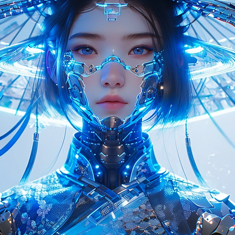 cyberpunk beauty, cute young girl ,  futuristic world 
