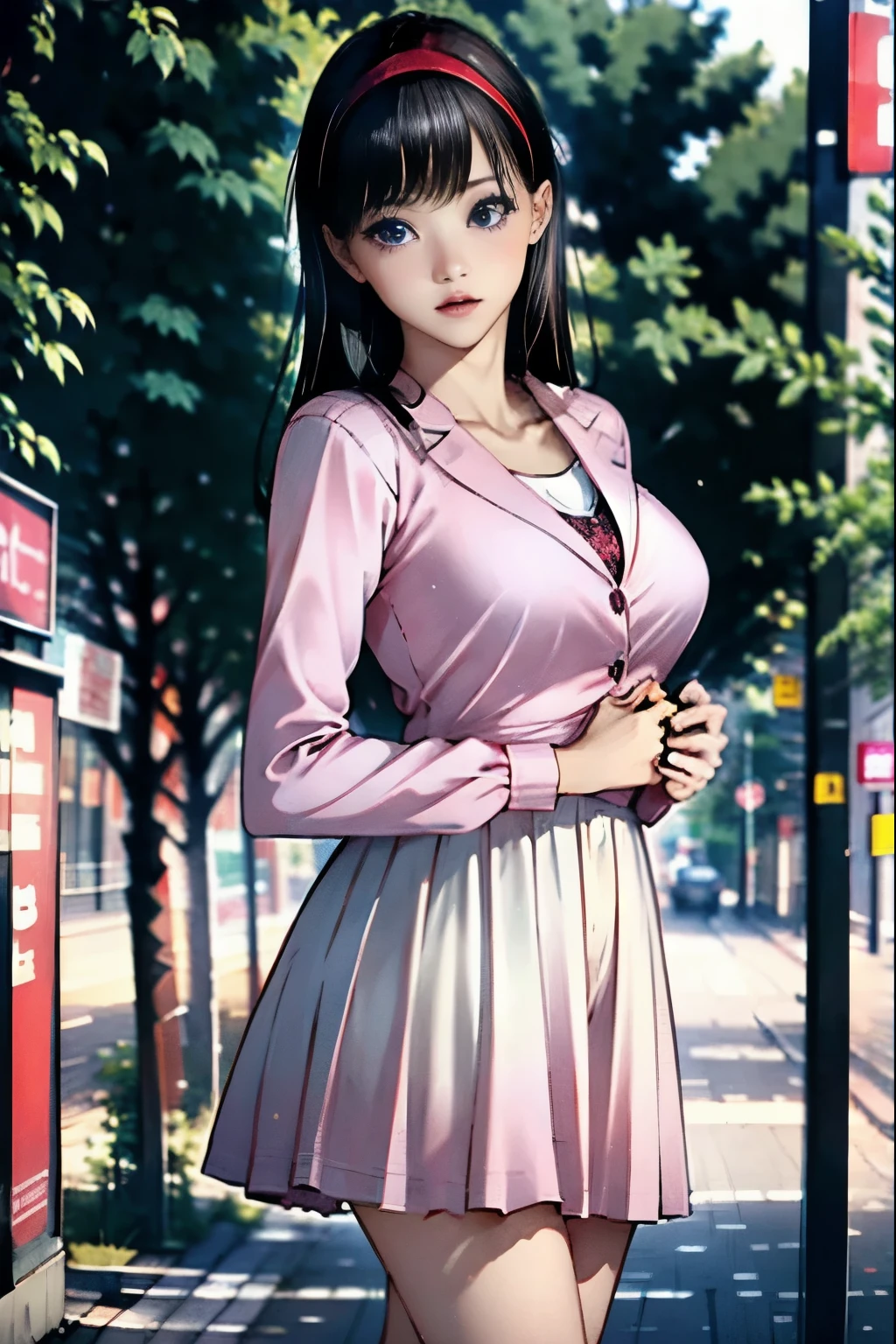  that looks great with maroon shortcuts 、Deep, bright eyes 、 pink dress 、 white skin so you can fall out 、 an impeccable young lady no matter where you look at it、・・・２２Year-old female college student、