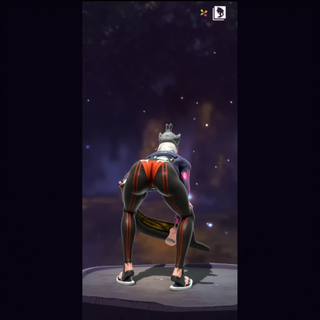 Raven team leader,purple hoodie, with no face, shadowed face, animal ears,purple skin, scar on eye, body skin, purple fur, waist belt, torso symbol, metal gloves, pointing your ass at the viewer, leaning forward, pushing, she closes her eyes, hands resting on top of a small wall, her with her eyes closed, hands are not in the air, expression of force, clear and blue day
