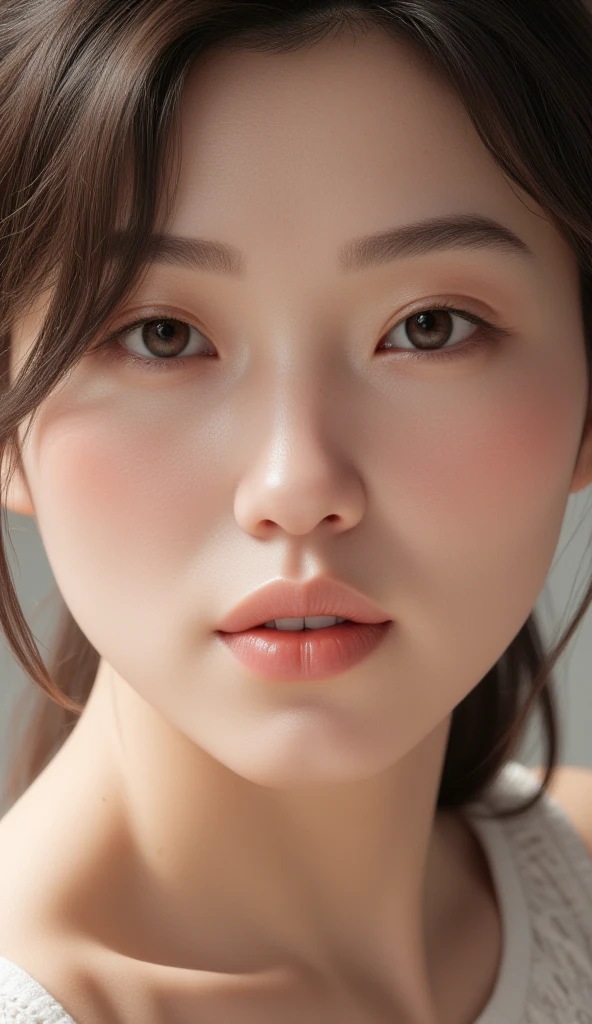 Close-up do rosto de uma linda jovem coreana.
(anime style 32K, HDR, UHD, intricate detail, extremely intricate detail, hyperrealistic, extremely realistic, high quality, vivid color, extremely detailed).