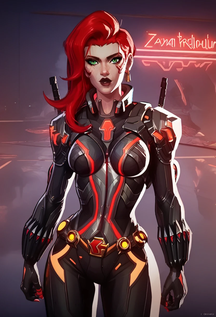 Red Queen is an evil holographic  with a calm and gentle appearance and leader of an evil organization of soldiers 