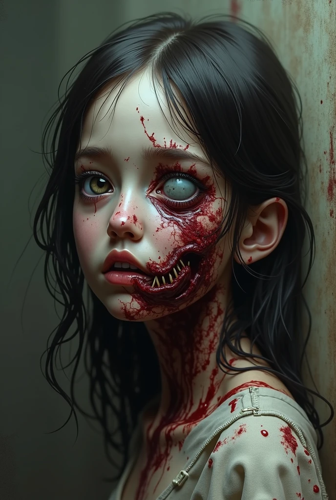 Zombie,rotting,,girl