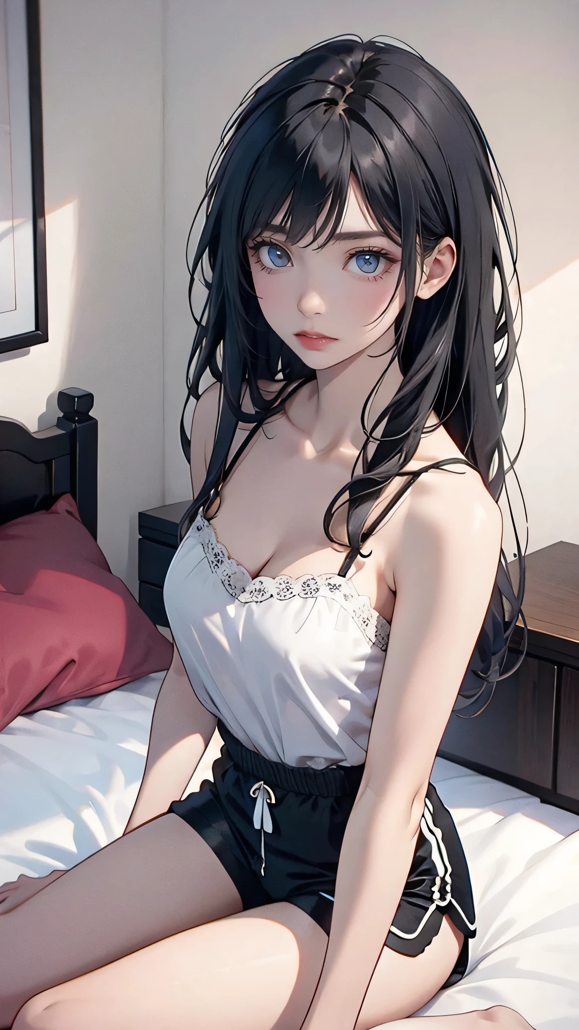 Beauty with black hair
