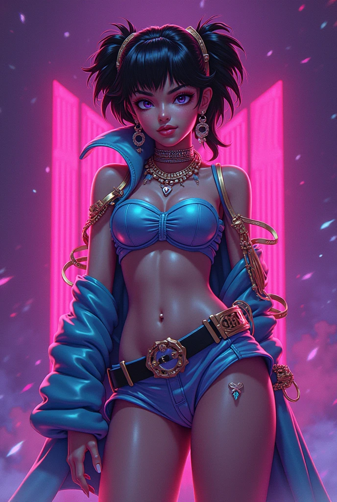 a beautiful woman, Alicia keys, beautiful detailed eyes, beautiful detailed lips, tattered clothes, dark makeup, standing on a city street at night, neon lights, (best quality,4k,8k,highres,masterpiece:1.2),ultra-detailed,(realistic,photorealistic,photo-realistic:1.37),cinematic lighting,moody colors,film noir style,street photography