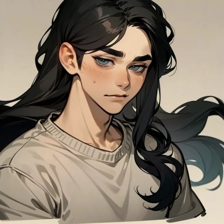 (((male))) (((man))) 
(((Long hair))) (((black hair)))
(Tan skin) age: 29
(((portrait))) (detailed)
(((Filipino characteristics)))
 (((accurate))) (((Masterpiece)))
((Grey compression shirt))
(Looking at camera)
(MASCULINE) 