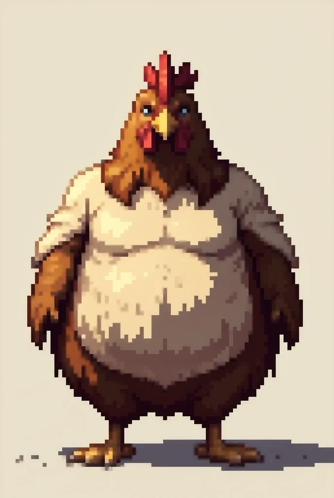 fat chicken fron view