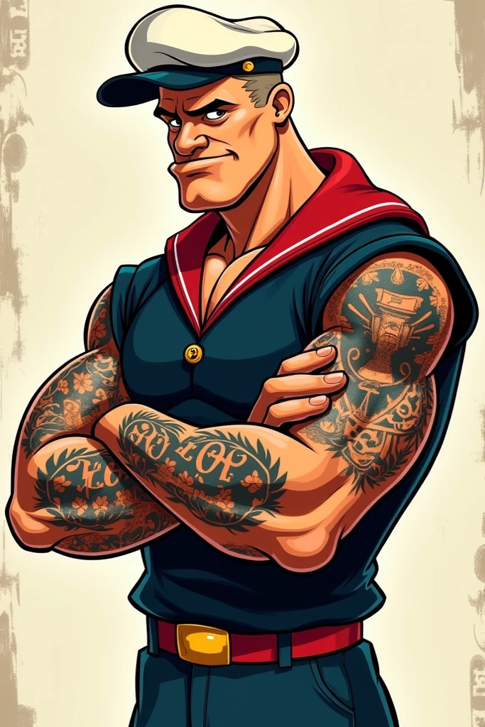 create a popeye tattoo photo