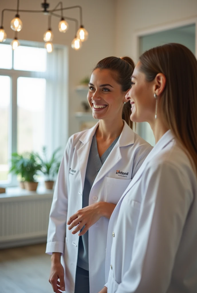 woman doctor speaking about healt