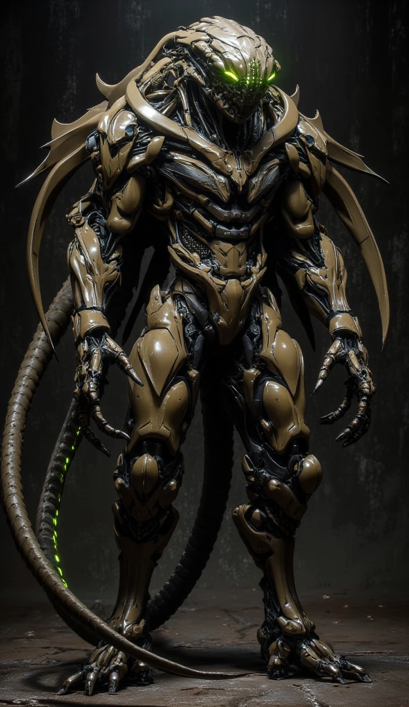 dark theme, eldritch abomination, horror, monster, horns, teeth, armor, halo, sharp teeth, claws, shield, knight, solo, (masterpiece: 1.1), (best quality: 1.1), (detailed: 1.3),