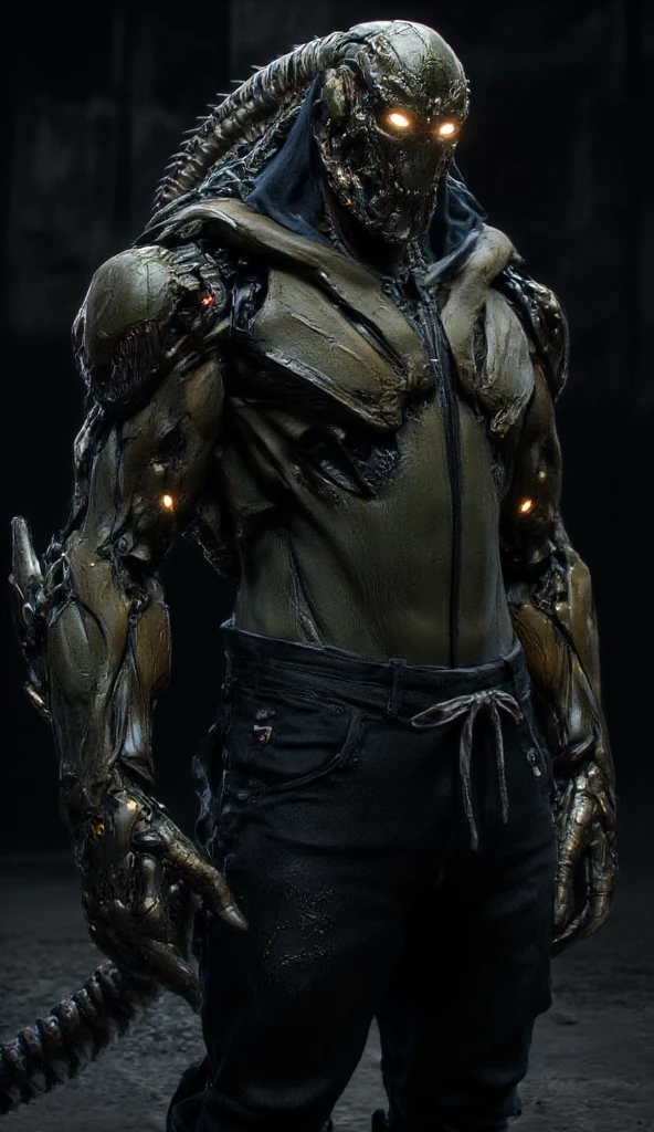 16k, masterpiece, RAW, remarkable color, perfect composition, hyper realistic, hyper-detailed, sharp focus, soft rim lighting, Super Detailed, realistic, steampunk, Refined, 135mm IMAX, shallow depth of field, professional, cinematic lighting, film grain, HDR (High Dynamic Range),Ray Tracing, NVIDIA RTX, Super-Resolution, Unreal 5,Subsurface scattering, PBR Texturing, Post-processing, Anisotropic Filtering, Depth-of-field, Maximum clarity and sharpness, Multi-layered textures, Albedo and Specular maps, Surface shading, Accurate simulation of light-material interaction, Perfect proportions, Octane Render, Wide aperture, Low ISO, White balance,  Efficient Sub-Pixel, sub-pixel convolution,((cyberpunk)) (neon lighting),   a ((Cyberpunk:1.3 version of a ((Edward scissorhands portrayed by a (young Johnny Depp:1.2))) with hands made of scissors