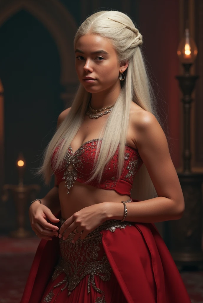 Rhaenyra Targaryen,belly dancer outfit,potrait