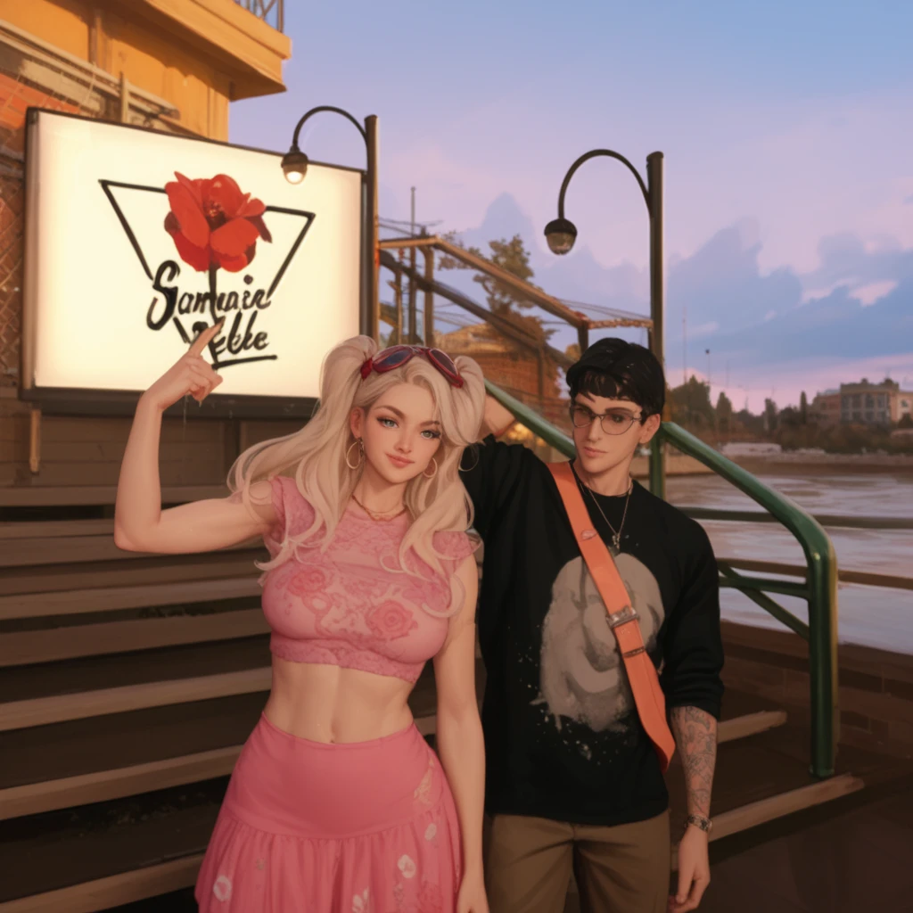 there are three women that are standing on a fence, on the coast, standing near the beach, cliffside, kissing together cutely, vacation photo, near the seashore, kissing together, render, daz 3 d, daz 3d, daz3d, on a cliff, near the sea, in the hillside, realistic scene, on a bridge, photorealistic content