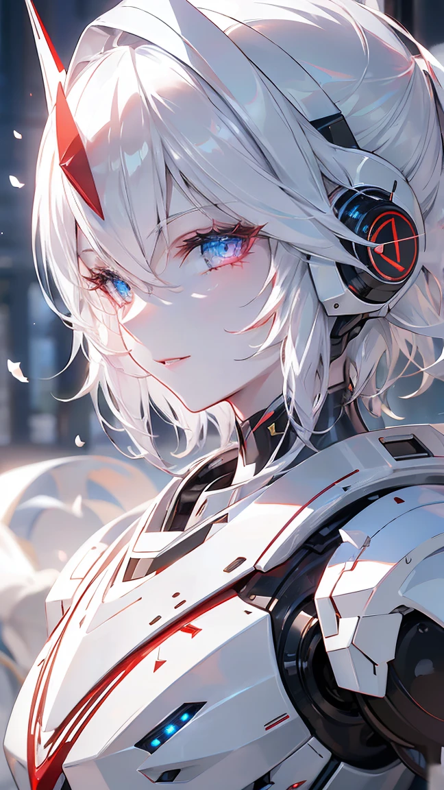 ((silver)), short hair , Bloodshot eyes, Cinema Lighting, Bust Chart, retina, ( High Quality ), Accurate, ((最 High Quality )), perfect detail, ((Natural white skin, )),16k, Astronaut, Scattering Dust ,Futuristic headphones