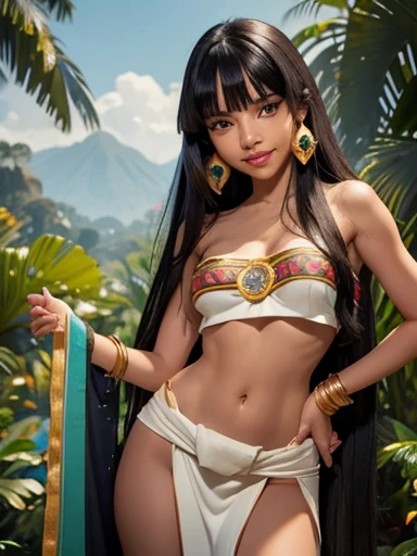 a close up of a woman in a bikini and a sword, anime goddess, ishtat from the anime fate grand order, ishtar from fate grando order, ishtar, isbtar from fate grand order, screenshot from fate grand order, ishtar from fate grand order, female anime character, full body close-up shot, ishtar