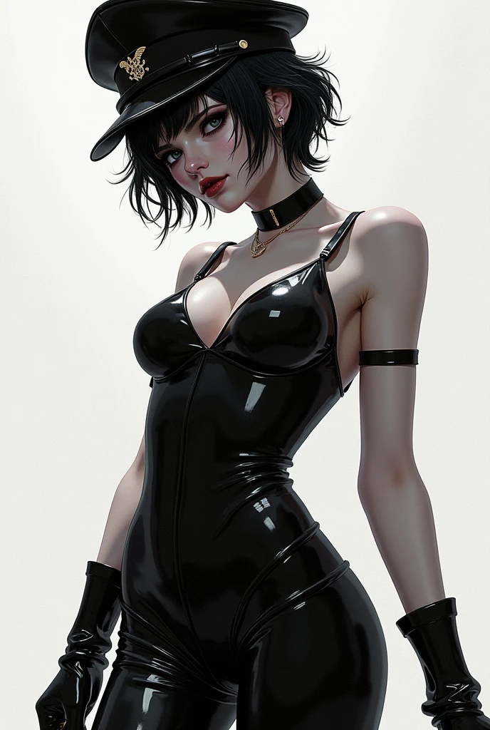 A woman (hyuuga hinata) with Roxo hair and Luminous eyes(Empty eyes) looks at the camera,
ruanyi0801,revealing clothes,jewelry,chainmail,sleeveless,tight skirt
Beautiful picture of the character, character portrait, character portrait, 🤤 hinata huyga character art, epic portrait illustration,
oil and watercolor painting, dark, chiaroscuro, MythAn1m3(UHigh resolution, retina, masterpiece, Accurate, Anatomically correct, Textured skin, Very detailed, Attention to detail, high quality, 最high quality, High resolution, 1080p, High resolution, 4K, 8k, 16k), (Beautiful details, Beautiful lip detail, Very detailedな目と顔),(masterpiece:1.2, 最high quality), (Realistic, photoRealistic:1.4), Beautiful illustrations, (Natural Side Lighting, Cinema Lighting), Looking at the audience, Upper Body, (Front view), 1 girl, Perfect Face, Symmetrical cute face, Shiny skin, Baby Face, Long eyelashes, (Mid-chest), (Wide Hips:1.2),Shortcuts,Beautiful Hair, Beautiful Face, Beautiful and beautiful eyes, Beautiful body, Beautiful breasts, Beautiful thighs, Beautiful feet, Beautiful fingers,
(Beautiful views),16 years old,Pale skin,Woman in black corset and goth hair, With earrings, One Girl, alone, Black Hair, short hair, ring,(pierce:1.5),(Punk Style:1.5),(Gothic Dress),(Black Lips:1.7),