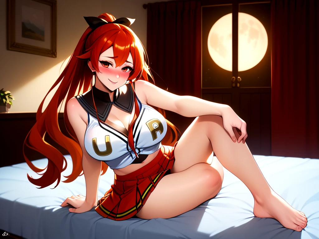 (masutepiece),(Best Quality), Asuka Langley Soryu，Blue eyes，hair between eye，headware，Interface headset，Orange hair，Red Ribbon、bow ribbon、skirt by the、Red slip dress、Slip Dress、Full Moon Night、Tokyo No. 3 Middle School Uniforms 、Colossal tits,masutepiece, superfine illustration, Best Quality, light Particle, Ultra-detailed, 8K Wallpaper, (Bright colors:1.2), Solo, (girl with), Small breasts, (Black Long Hair), Straight hair, Shiny hair, Shiny skin, Delicate line tail face, (shairband, School uniform, Bottomless), Nipples, lowfers, sox, Orgasm Face, Very beautiful blue eyes, shiny eyes, Closed eyes, Arched back, Orgasm Face, o-face, Blush cheeks, Arched back, under the boobs, (vaginal pennis), (A Man), hetero, (laying on back), (girl spread legs:1.4), (Intense Sex:1.7), (cum shots:1.2), NSFW, crass room