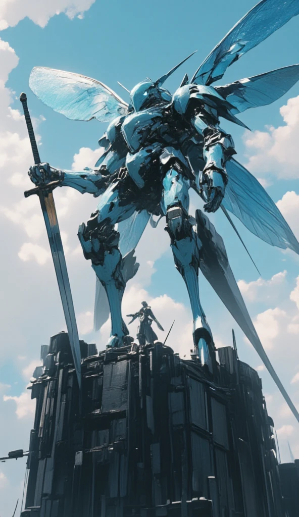 masterpiece, best quality, ultra-detailed, 1girl, headgear, nude, (butterfly wings:1.05), flying, mecha, (fusion mecha), mecha musume, wire, tube, pipe, mechanical parts, ruins, <lora:butterfly_wings_v1:0.8>, <lora:fusion_mecha_lora01:1>,