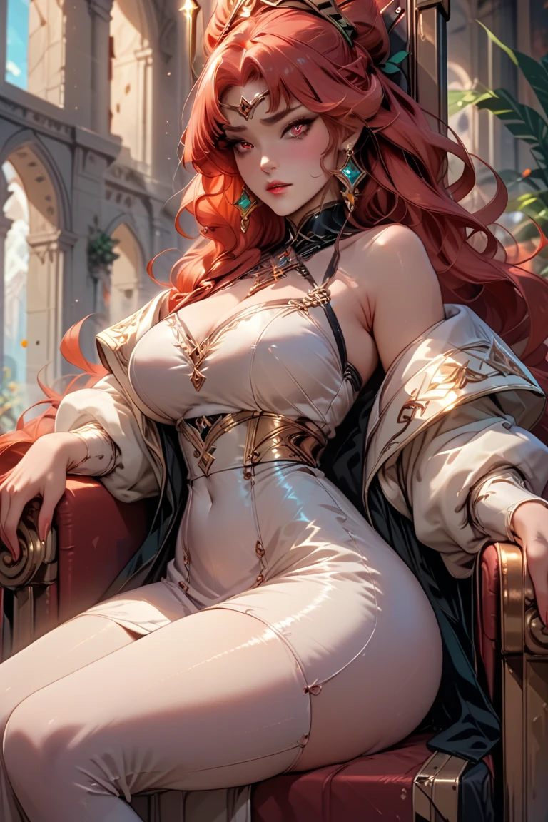 ((masterpiece)), (Highest quality: 1.3), (Super detailed)), (Very delicate and beautiful)), break, ((Redhead woman)), (Sweating all over the body: 1.3), (Huge saggy breasts: 1.3), (, (Small Head), (Small Head)), break, 3), (Shiny skin: 1.3), ((Lots of used condoms)), ((Vulgarity)), ()Knee-high socks、Long white elbow gloves