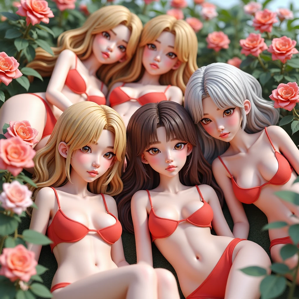 ((((nude))))、2 girls in、Beautiful breasts、Nothing is worn、facing the front there、Standing side by side、long curly red hair、s girl、 Blue eyes、 Light Makeup – Pose with Shadows – Soft Lens、 photorealistic portrait、sixteen years old、